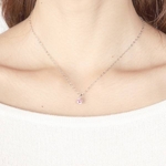 Beji(�x�W) star/�l�b�N���X/Sprkle Silver�~Pink Stone�ycz�_�C���z