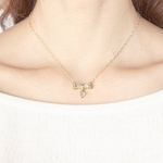 Beji(�x�W) ribbon type/�l�b�N���X/Light Yellow�~White Stone�ycz�_�C���z