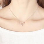 Beji(�x�W) ribbon type/�l�b�N���X/Natural Pink�~White Stone�ycz�_�C���z