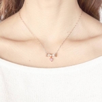 Beji(�x�W) ribbon type/�l�b�N���X/Natural Pink�~Pink Stone�ycz�_�C���z�y�Ԍ˂������񒅗p�z