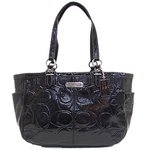 COACH（コーチ） OUTLET 　コーチ　ギャラリー エンボスド パテント トート /トートバッグ　F19462SV/BK