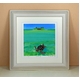 《水彩画・アートフレーム》honu 〔栗乃木ハルミ くりのき はるみ 〕 タイプ2 【サイズ 120x120mm】