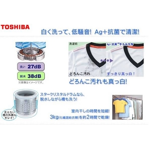 東芝 全自動洗濯機 ダイレクトドライブインバーター 銀河:写真２