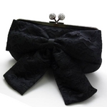 Sondra Roberts（サンドラ・ロバート） パーティーバッグ クラッチ Lace Bow Clutch ブラック R47809B -BK