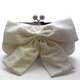 Sondra Roberts（サンドラ・ロバート） パーティーバッグ クラッチ Lace Bow Clutch ホワイト R47809B -WH