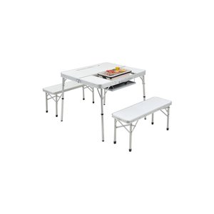 C.C ホリディテーブルセット4 コンロ置き付き BBS-4 【アウトドア・キャンプ・BBQ】