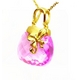 純金ペンダントトップ 【ラブバタフライ】 ピンクサファイア(大粒生成コランダム)!ゴールドペンダントトップ p41