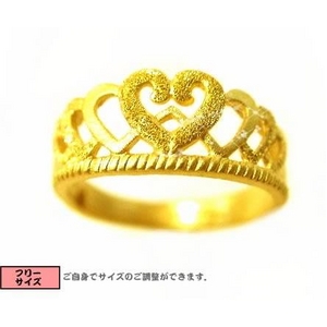 24金純金リング 【ティアラ】 女度アップ♪！ゴールドリング r20