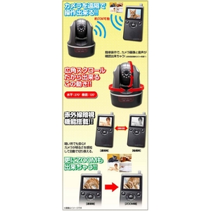 【小型カメラ】安心モニター ベビー・ 赤ちゃん・ペット・防犯・来店・来客・介護・ビジネスなどに ワイヤレスカメラで遠隔操作