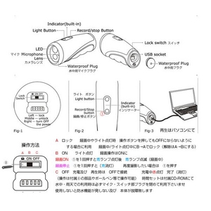 【小型カメラ】水中ビデオカメラ 水深10M 8G内臓 Windows7対応【AN-W010 水中カメラ】