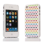 Ai-Style Series iPhone4 ケース 【Ai4-S-Dot-WY】(ホワイト）替玉7色各16個付