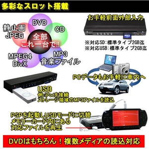 トリビュート ハーフDIN DVDプレーヤー SD・USBスロット搭載タイプ DP-A3001