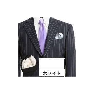 ポケットチーフ フィックス・ポン パッフド１ ホワイト