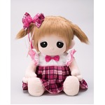 夢コレ45　ピンクのチェック柄ワンピース（リボン、パンツ付き）の詳細ページへ