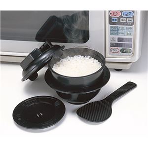 電子レンジ専用炊飯器 備長炭入り ちびくろちゃん 米研ぎプラス