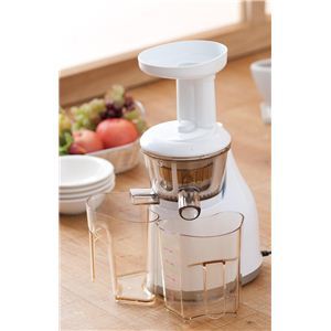 【2012年2月29日まで期間限定値下げ】HUROM（ヒューロム） 低速ジューサー SLOW JUICER（スロージューサー） ホワイト HU-300W