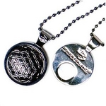 POWER BALANCE Zinc Alloy Pendants�i�p���[�o�����X �l�b�N���X�^�u���b�N�j