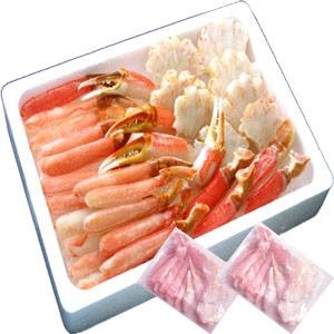 のし付き（名入れ不可）　2009年お歳暮ギフト限定 【生ズワイむき身まるごと２匹分１Kｇ】12月23日(水)受付分まで年内配送!
