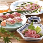 焼津・仲買人厳選【炭火焼 炙り鮪450g・トロ南鮪120gセット】タレ、わさび付、カット済み