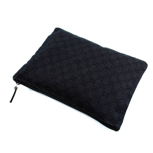 【アウトレット】GUCCI （グッチ）GGキャンバスボストンバッグ・収納ポーチ付 105671 ブラック 第4画像