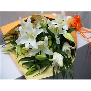 【母の日限定ギフト】カサブランカの花束 花(ツボミ)総数15輪以上