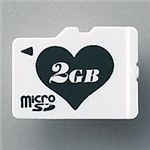 ELECOM microSDJ[h LoverishiHeartj 2GB MF-NMHSD02GBK ubN