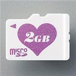 ELECOM microSDJ[h LoverishiHeartj 2GB MF-NMHSD02GPN sN
