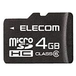 ELECOM class6Ή microSDHC[J[h MF-NMRSDH04GC6