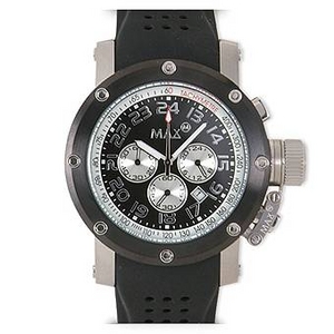 MAX XL WATCHES(マックスエックスエルウォッチ) ラバーベルト腕時計 5-MAX424 47ミリ ブラック×ブラック