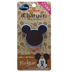 Rix（リックス） iCharger Disney ディズニー ミッキーマウス シルエット型 家庭用コンセント （AC） 充電器 海外対応 （ブラック） RX-DNYACBK 【2個セット】
