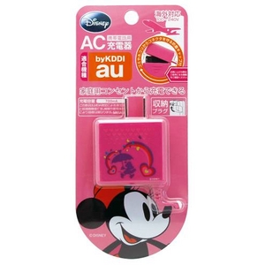 Rix（リックス） ディズニー （Disney） 家庭コンセント （AC） 充電器 au対応 （ミニーマウス） RX-DNY416MNE 【2個セット】
