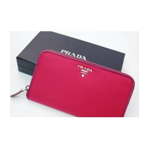 01プラダ/PRADA ナイロン 長財布(小銭入れあり) ピンク/1MO0506 IBISCO+DALIA+SAFFIAN
