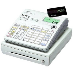 CASIO（カシオ） レジスター TE-2500-15S 【ホワイト】 × レジロール紙（感熱紙） 10巻セット