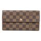 【中古A】LOUIS VUITTON(ルイヴィトン)ダミエファスナー長財布 N61724