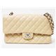 CHANEL｜シャネル マトラッセ ダブルチェーンショルダー キャビア ベージュ｜シルバー金具 A01112