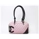 【中古B】CHANEL（シャネル） ボーリングバッグ カンボンライン ピンク/ブラック