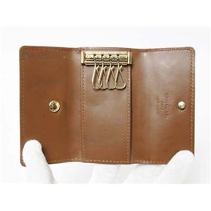 【中古B】LOUIS VUITTON(ルイヴィトン) キーケース ヴェルニ 4本 ブロンズ M91212