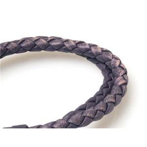 【現品限り】BOTTEGA VENETA(ボッテガヴェネタ) イントレチャート ブレスレット パープル 113546 【中古B】
