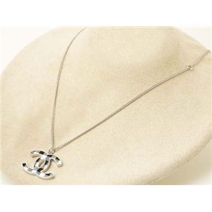 【現品限り】CHANEL(シャネル) ネックレス ココ チェック B11C シルバー//白 【新品】