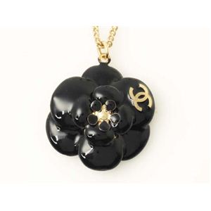 【現品限り】CHANEL(シャネル) ネックレス カメリア ブラック 10P ブラック/ゴールド 【中古SA】
