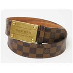 【現品限り】LOUIS VUITTON（ルイ ヴィトン） ダミエ サンチュール アンヴァントゥール 40MM ベルト メンズ M6810U 【中古B】