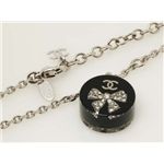 【現品限り】CHANEL（シャネル） ネックレス リボン ラインストーン シルバー/ブラック 【新品】