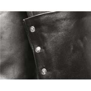 【現品限り】CHANEL(シャネル) ロングブーツ #38 1/2 カーフ ブラック 【中古SA】