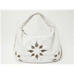 �y���i����zbottega veneta�i�{�b�e�K���F�l�^�j �C���g���`���[�g �����V�����_�[PM �t�����[ �����X�L�� �L�����o�X �z���C�g 115653 �y����A�z