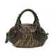 【現品限り】FENDI（フェンディ） ミニスパイバッグ キャンバス カーフ ブラウン 8BL078 【中古AB】