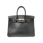 【現品限り】HERMES(エルメス) バーキン35 ゴールド金具 ヴォーガリバー 黒/金具:ゴールド 刻印:C 【中古AB】