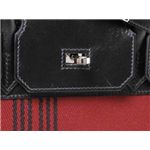 【現品限り】HERMES(エルメス) バーキン30 赤/ シルバー金具 カーフ トアルポタモス ブラック/レッド 刻印:J 【新品同様】