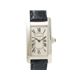 【現品限り】Cartier（カルティエ） タンクアメリカンSM WG/革 時計 K18WG クロコ 文字盤:ホワイト/ベルト:ネイビー 【中古A】