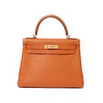 【現品限り】HERMES（エルメス） ケリー28 内 ゴールド金具 トゴ ポティロン 刻印:F 【中古A】