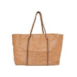 【現品限り】CHANEL（シャネル） ラグジュアリーライン ショルダー カーフ ベージュ 【中古SA】